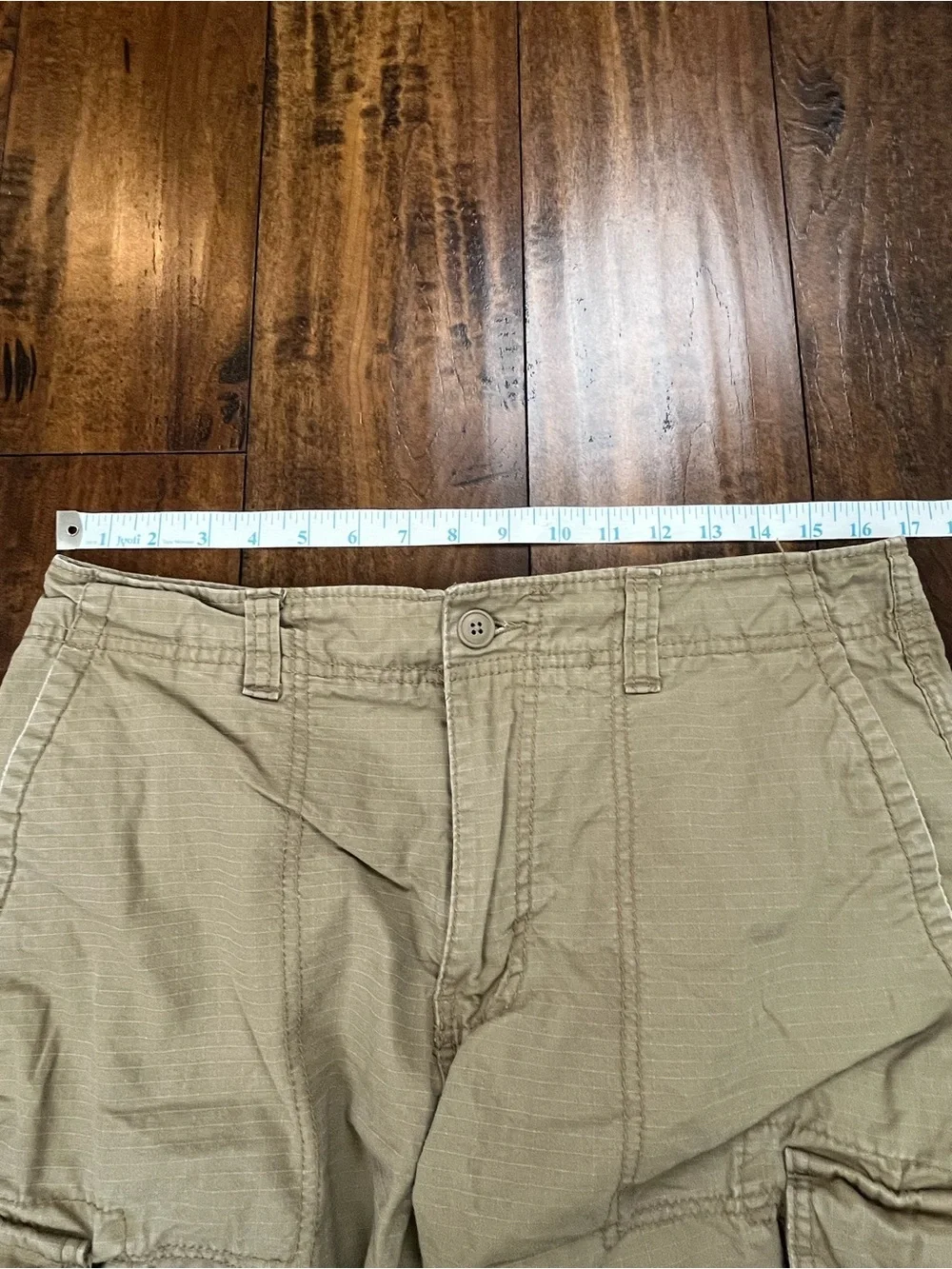 GOODFELLOW & CO. Men’s Beige Cargo Shorts Canvas 100% Cotton Size 32